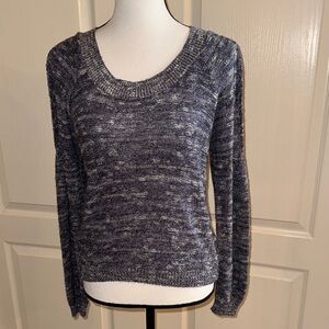 14th & Union Women's Marled Blue Sweater - Size Medium